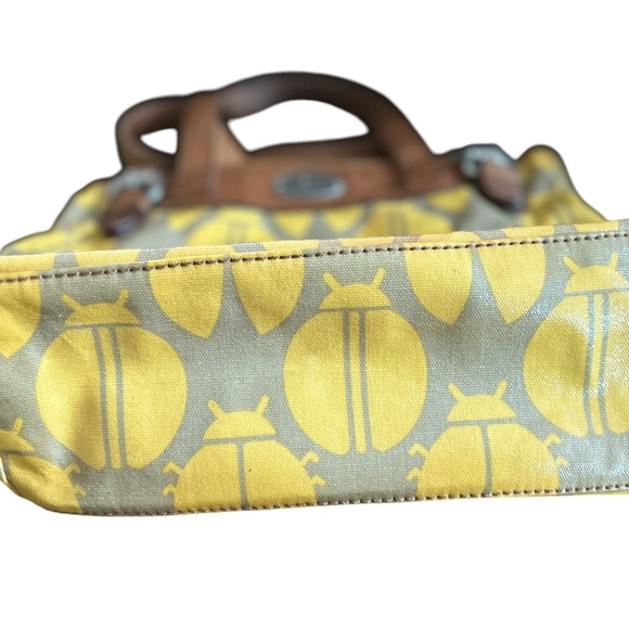 Fossil Key-Per Leather & Coated Canvas Ladybug Print Tote Shoulder Bag - Picture 2 of 12